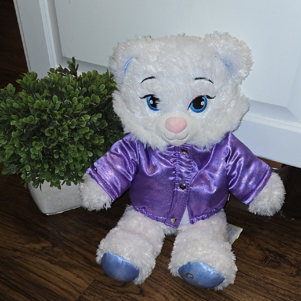 WHITE Build-A-Bear with Purple Jacket & ELSA OUTFIT, PJ'S, SUPERHERO & MORE!!!!!
